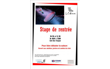 Stage de rentrée 