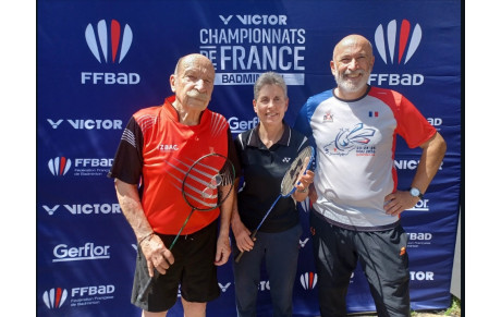Superbe parcours des 3 représentants du LCH Badminton aux Championnats de France Vétérans 2026